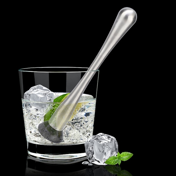 Rostfri Stöt Mortel Cocktail Muddler Bar Hållbar Is Muddler Hammare Dryck Mixer