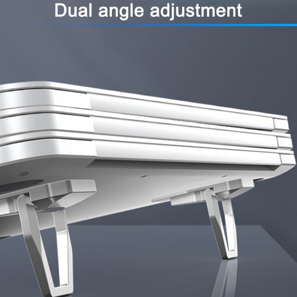 Mini stand til skrivebord i metal, ultra-tynd, med varmeafledning og foldbar