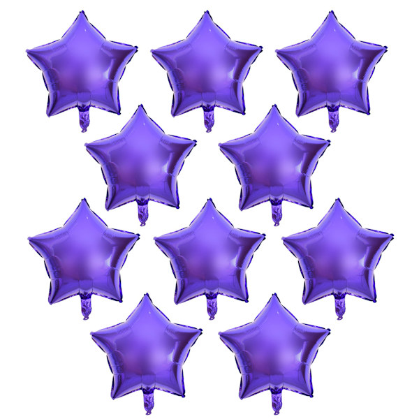 10 stk 10\" Five Star Aluminiumfolie Ballonger Fest Bryllup Bursdag Dekor