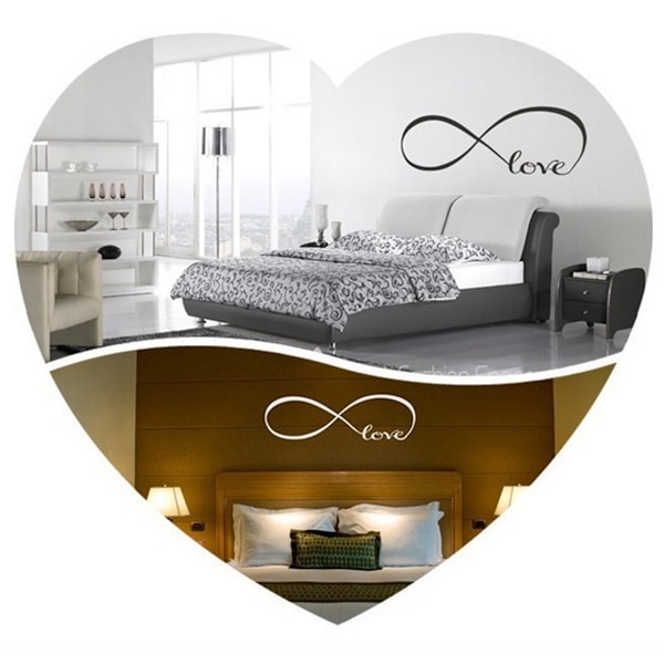 Bröllopsdagspresenter, Infinity-symbol, Konstdekoration för vardagsrum, Självhäftande, Vattentät, Giftfri, Hållbar, Motiverande väggkonst, Lämplig