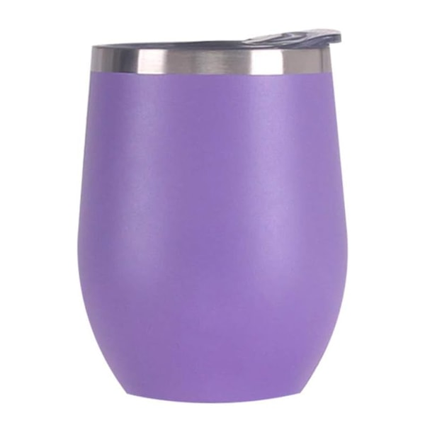 Isolert vannflaske BPA-fri lekkasjesikker varm kald rustfritt stål isolert krus for reise utflukt hjem 12oz 360ml lilla 12oz
