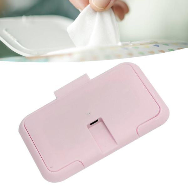 USB våtservettvärmare konstant temperatur bärbar baby våtservettvärmare för hushåll bil utomhus rosa