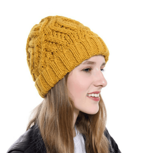 Vintermössor dam herr stickad skidmössa tjock varm mössa skull hat fo