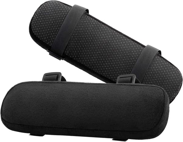 Stol Armleneputer, Høydensitet Memory Foam, Samtpolyester, Passer For De Fleste Stoler, Multifunksjonell Håndleddsstøtte, Trykkavlastning, 2 stk