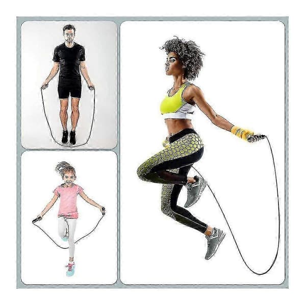 Hopprep Speed Rope för vuxna med kullager, justerbar längd