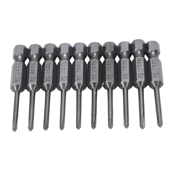10 stk. 1/4\" Hex 50mm Længde 2.5mm Ph0 Magnetiske Skruetrækker Bits