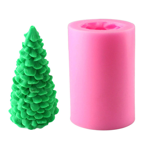 3D Silikone Juletræsform Bage Dessertform Juletræsform til Sæbe Lys