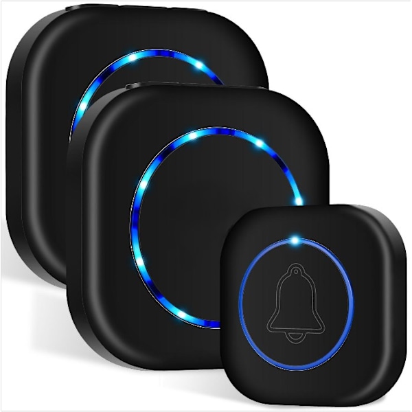 Trådlös dörrklocka 300m räckvidd Dörrklocka Funk Set Klocka Entré Plug-in IP55