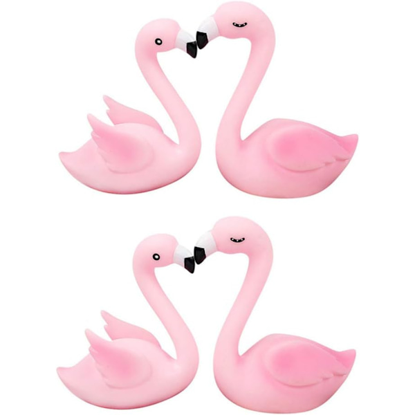 4 kpl Flamingo-kakkukoristeet Flamingo-hahmo kakkukoriste