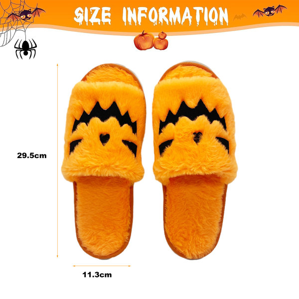 Halloween-tofflor: Utsökt pumpa-ansiktsbroderi-design för