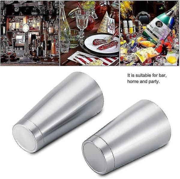 Robust cocktailshaker i rostfritt stål för bar och kök (Silver)