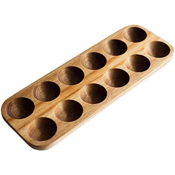 Ägghållare i trä -12 hål för bänkskiva/ bordsskiva/