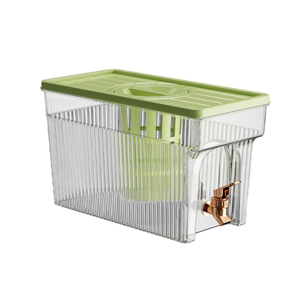 Kold Vandkande med Hane 3L PET Køleskab Vandfilter Dispenser Drikkecontainer til Hjemmefest Grøn