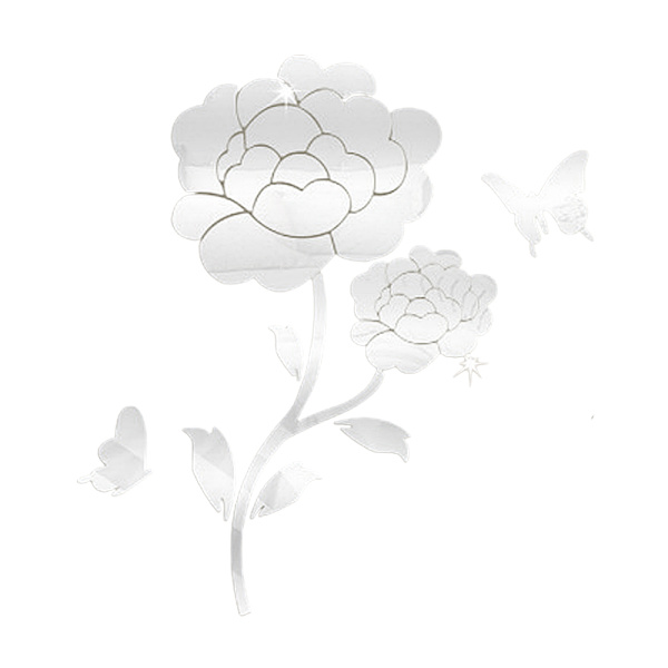 3D kolmiulotteiset kristalliseinätarra DIY peilikalvot flo