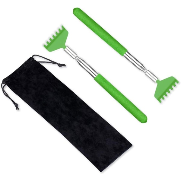 2-pack Bärbar Förlängningsbar Ryggkliare, Metall Rostfritt Stål