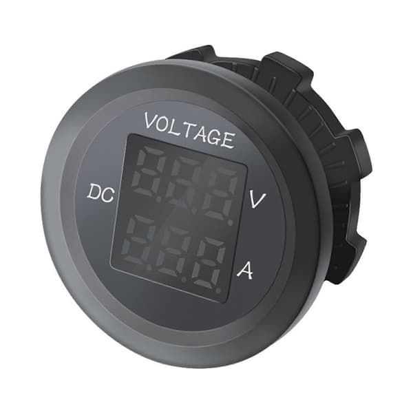 Bil LED Digital Voltmeter DC 12V/24V LED Dobbel Voltmeter Amperemeter Spenningsmåler For Bil Båt Universal