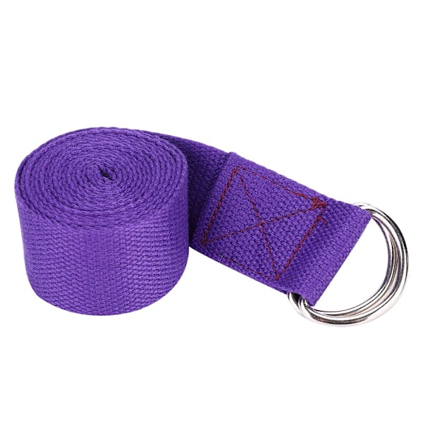 Bomullsblandningar D Spänne Ögla Stretching Tränings Yoga Rem Bälte 1.8M Längd