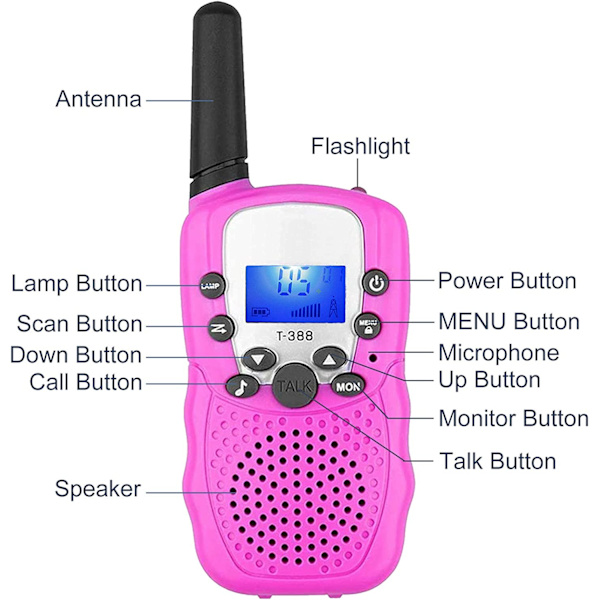 Walkie Talkies för barn 3 km lång räckvidd Barn Walky Talky