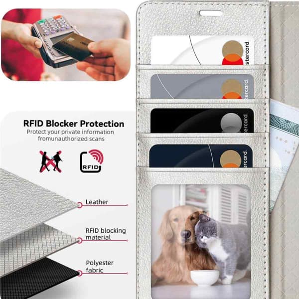 Samsung S20 Läderfodral Plånboksfodral - 3 Kortplatser - 7 Olika Färger - Vit Vit