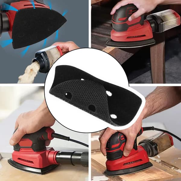 2-pack Triangulära Slipplattor, 6-Håls Kardborre Slipplatta för PDA 180, PDA 240, GDA 280 E Tillbehör (93x93x93mm)