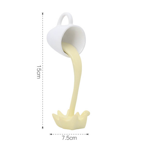 Flytande kaffemugg skulptur dekoration överflöd kaffe hälla
