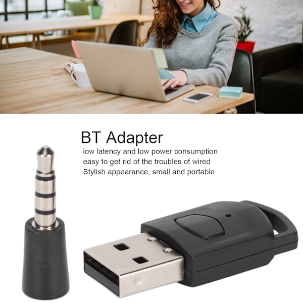 Audio Adapter Transmitter Trådløs BT Audio Transmitter med Trådløs Mikrofon til PC Switch