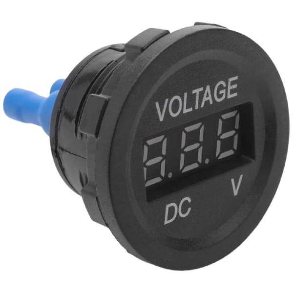 12v-24v Cycd Digital Display Voltmeter Volta Meter Rundt Panel (rød LED-display)