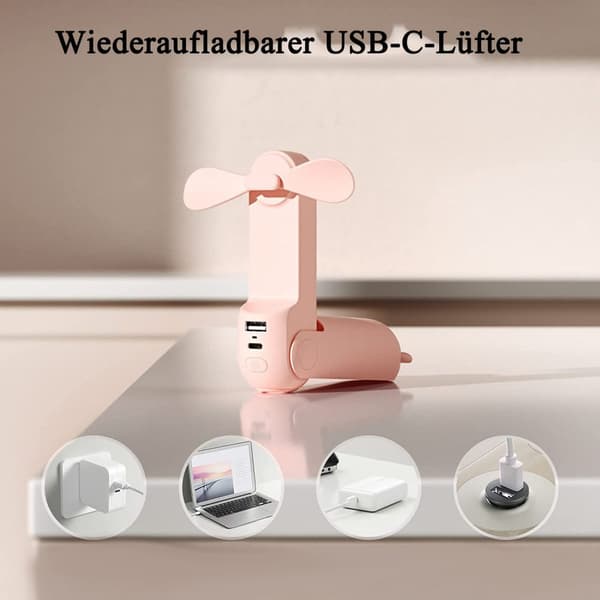 Håndholdt mini foldbar USB-ventilator