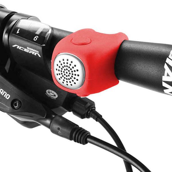 Cykel elektronisk horn, högt och tydligt, röd färg