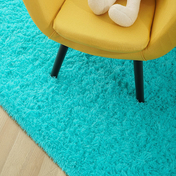 Mjuk fluffig matta för sovrum barnrum plysch lurvig