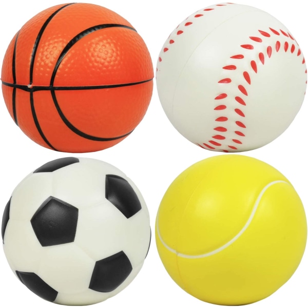 Set of 4 Balls for Children Soft Soccer Ball Children's Solid