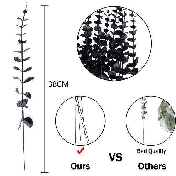 36 stk. Eucalyptus Stilke Dekoration Kunstige Eucalyptus Blade Faux