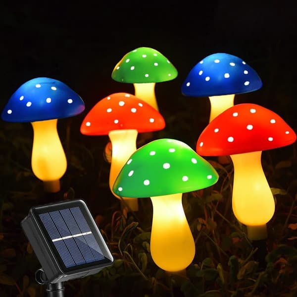 Solcellehavelampe 6 I 1 Sol-Svampelampe 8 Tilstande Udendørs