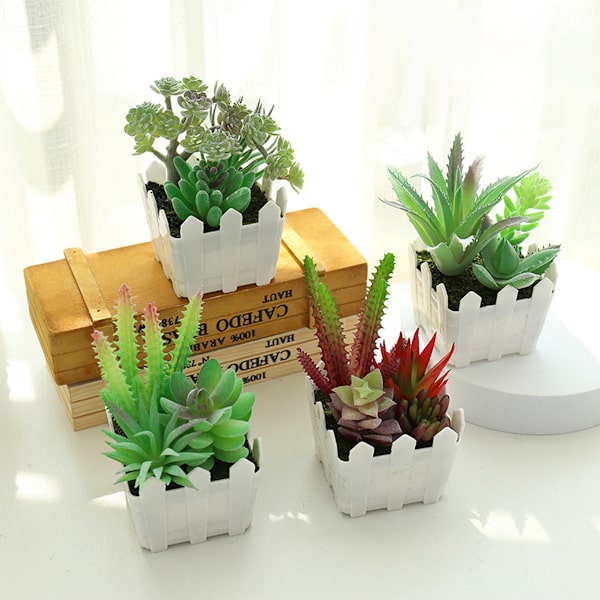 2 kpl keinotekoisia kukkia, simuloitu mehikasvi bonsai, luova koti