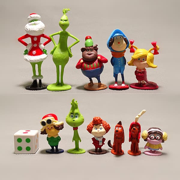 12 stk. Julekagepynt Action Figur Legetøjsdukker Sæt PVC Model Samlinger Juledekoration