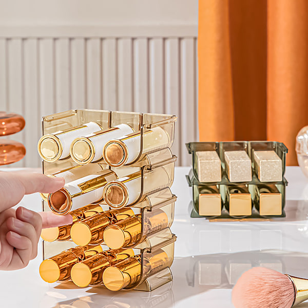 Flaskställ för platsbesparande, praktisk design, klar BPA-fri plast av hög kvalitet, stapelbara vattenflaskhållare för hemorganisation och