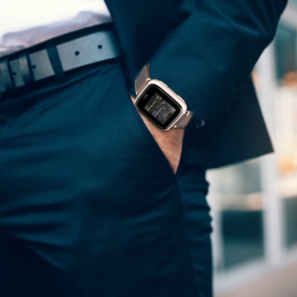 Kompatibel med Fitbit Versa Remme, Læderrem Udskiftningsarmbånd Mænd Kvinder Smart Watch Tilbehør Rem til Fitbit Versa / Versa Lite