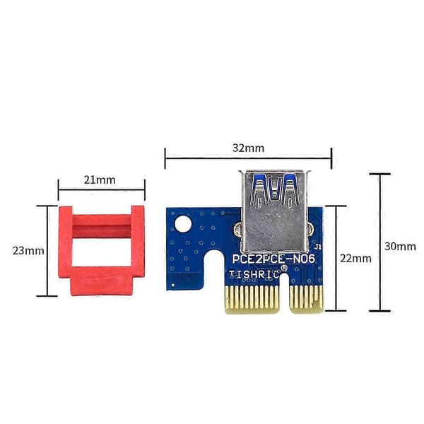 10 st Pcie Riser-kort Fäste Vertikal Montering Lås 1x 16x Pcie Kabel Förlängare För Mining Eth Btc