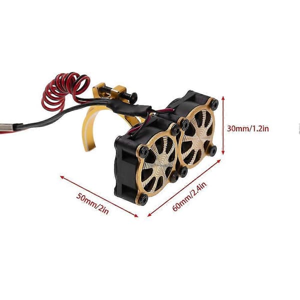 Kylfläkt med sensor för 540 550 3650 3660 S 1/10 Rc Bil Axial Scx10