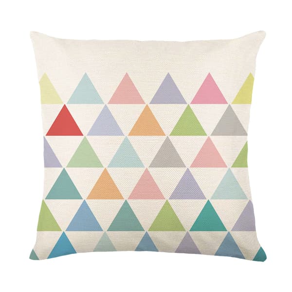 Sæt med 4 pudebetræk 45 x 45 cm Polyester og linned dekorative