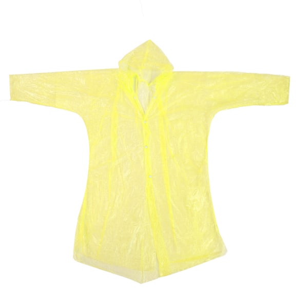 5 st Engångs Utomhus Camping Transparent Regnrock Färgglad Regnkappa (Gul)