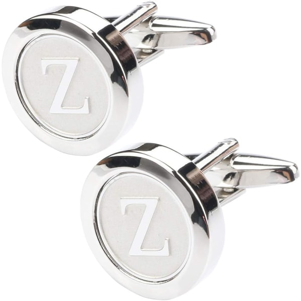 Men's Classic Stainless Steel Initials Cufflinks 26 Initials