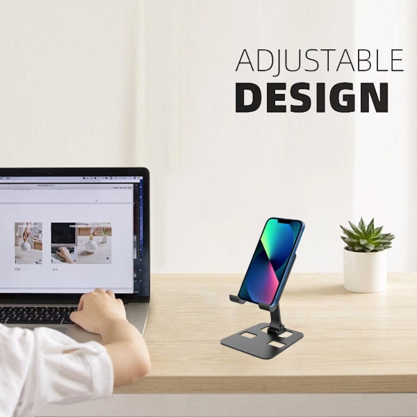 Tablettstativ for skrivebord, stabilt tablettstativ, sammenleggbart og
