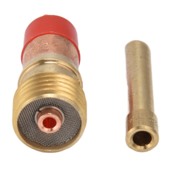 4 st TIG Gaslins Kit Vit Keramisk Kopp Kort Fasad Elektrodhållare Anslutning för WP 17 18 26