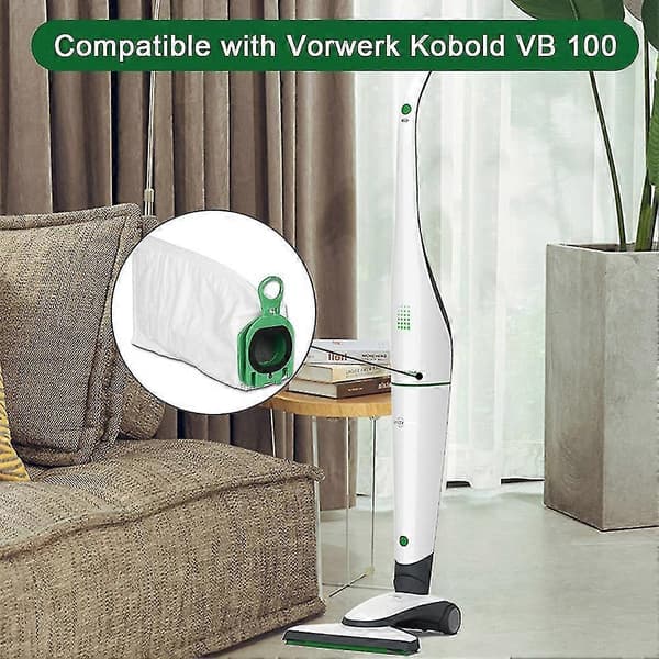 9 stk. Støvsugerposer til Vorwerk Kobold Vb100 Vb 100 Fp100 100 Støvsuger Fejemaskine Udskift V
