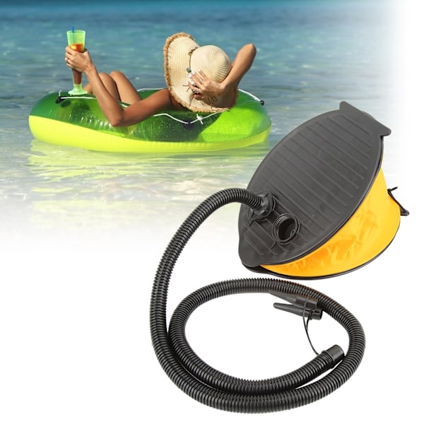 3L Oppblåsbar Fotpumpe Stor Gul Luftpumpe For Svømme Ring Madrass (Stor Fotpumpe)