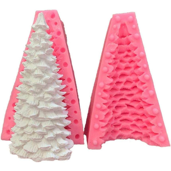 3D Julgran Silikonform, Julgransformad Silikonform, 14x9cm