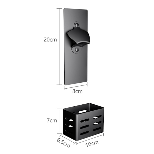 Magnetisk kapsylfångare för inom- och utomhusbruk, stark magnetisk väggmonterad ölöppnare i zinklegering med rostfri finish för restauranger, spelrum