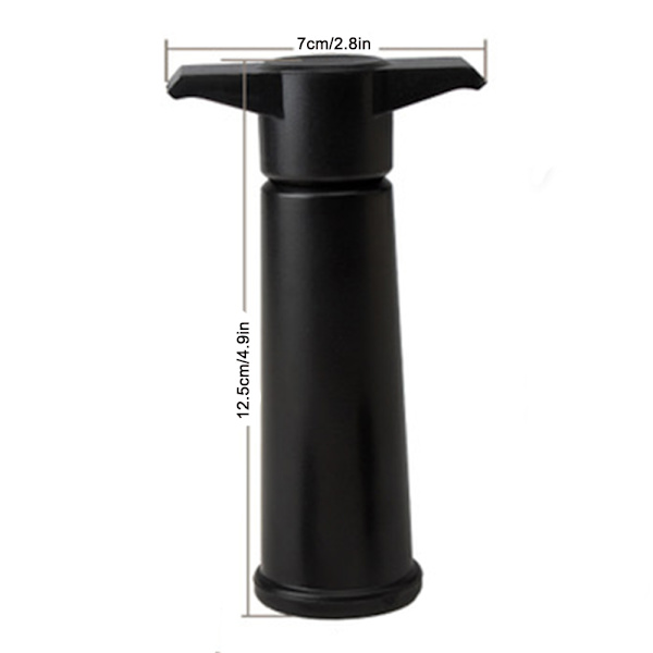 Vakuumflaskepropper Sorte Pumpe med Vinbesparer propper Holder vin frisk (Sort Pumpe + 2 Propper)