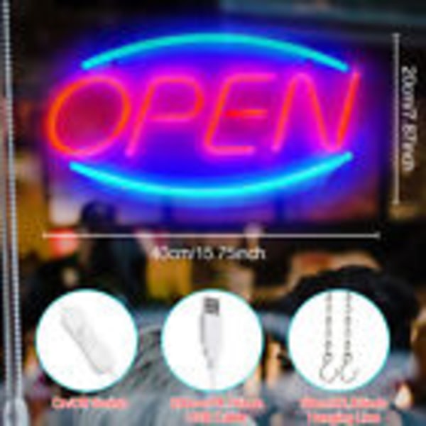 LED Open Shop Neon Skilt Lys Bar Hotel Restaurant Vindue Hængende Display Lys